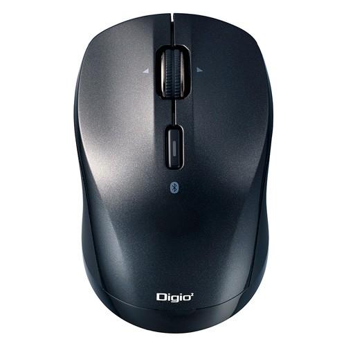 ナカバヤシ Digio2 Bluetooth小型マウス 高速スクロール「神速」 静音/3ボタン/Blue LEDマウス ブラック MUS ...