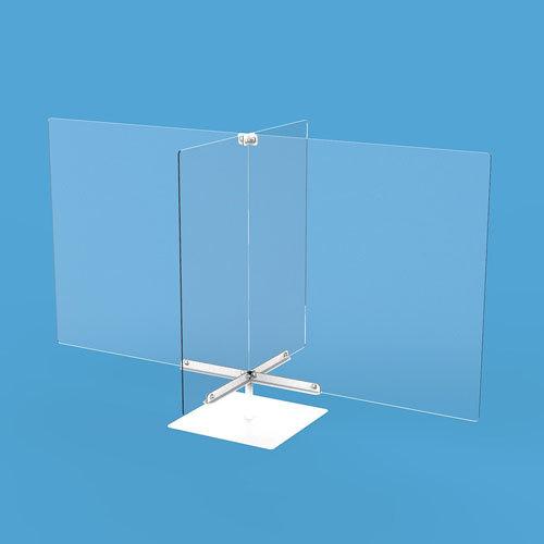 ナカバヤシ クロス型アクリルパーティション用ベース金具 ホワイト PTS-CRB01CR_2
