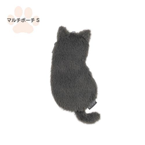 ナカバヤシ ねこのせ マルチポーチS 灰ロシアン NNS-MP01-GY : webby
