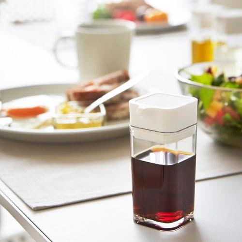 山崎実業 プッシュ式醤油差し アクア AQUA ホワイト 2883 : webby shop