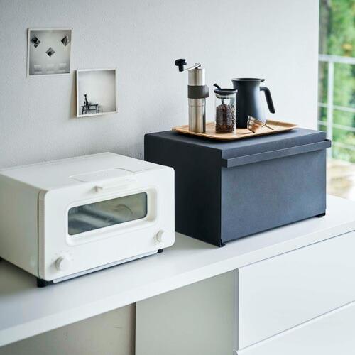 山崎実業 ブレッドケース タワー tower ブラック 4353 パンケース ブレッドボックス キッチン収納 カウンター上収納 北欧 ストッカー 調味料入れ マグネット