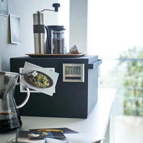 山崎実業 ブレッドケース タワー tower ブラック 4353 パンケース ブレッドボックス キッチン収納 カウンター上収納 北欧 ストッカー 調味料入れ マグネット