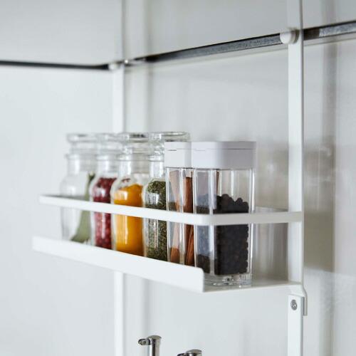 山崎実業 レンジフード調味料ラック プレート Plate 3段 ホワイト 4838