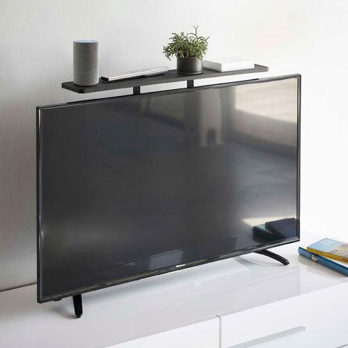 山崎実業 テレビ上＆裏ラック スマート smart ワイド ブラック 4883