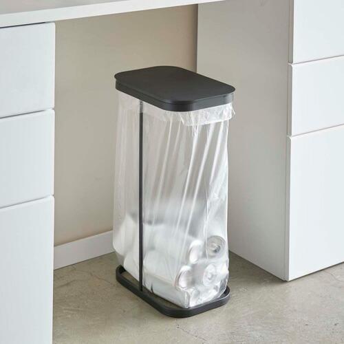 山崎実業 横開き分別ゴミ袋ホルダー ルーチェ LUCE ブラック 4908