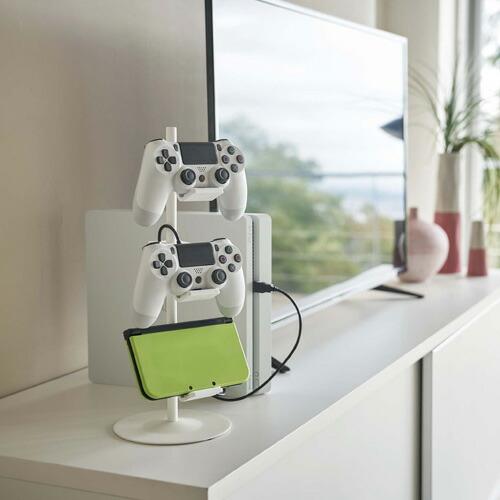 ゲーム機 収納 ラック ゲーム機 コントローラ　白　ホワイト 山崎実業 ゲームコントローラー収納ラック スマート smart ホワイト