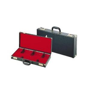 レザー張り庖丁ケース ダイヤル式 洋食用 黒 8丁入