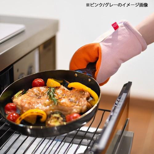 オークス グッとつかめる耐熱ミトン ベージュ/ネイビー 2個組 オークス グッとつかめる耐熱ミトン ベージュ/ネイビー 2個組