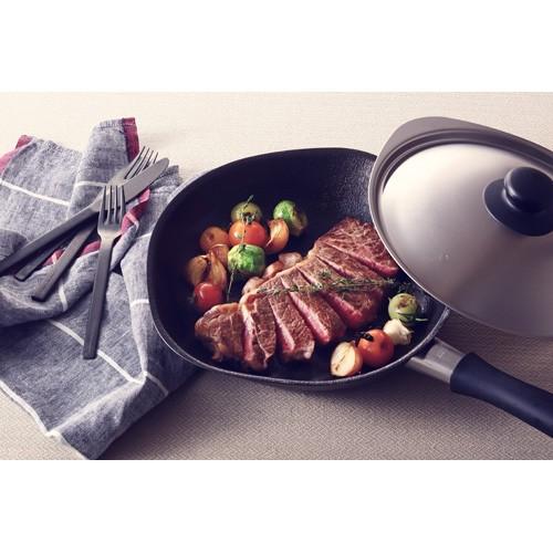 柳宗理 鉄フライパン ダブルファイバー窒化加工 25cm ふた付 日本製 IH