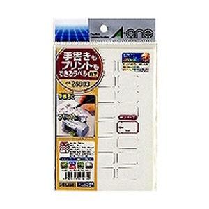 エーワン 手書きもプリントもできるラベル はがきサイズ 角型 24面
