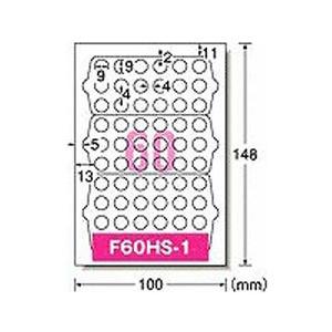 エーワン 手書きもプリントもできるラベル はがきサイズ 丸型 60面