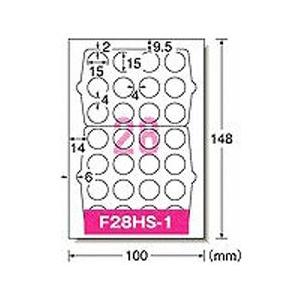 エーワン 手書きもプリントもできるラベル はがきサイズ 丸型 28面