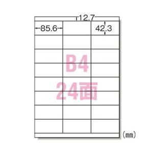 エーワン ラベルシール レーザープリンタラベル B4 24面 100枚入 28436