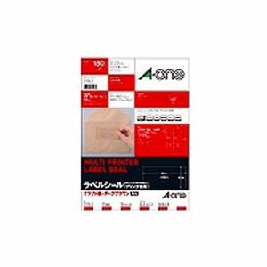 エーワン ラベルシール クラフト紙 ダークブラウン A4判 12面 四辺余白