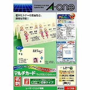 びえページ エーワン マルチカード レーザープリンタ専用 アイボリー A4判 10面