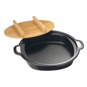 岩鋳 南部 鉄 すきやき兼餃子鍋 木蓋付 24cm IH対応 ガス火対応 調理器具 取っ手付き すき焼き 餃子鍋 キッチン用品 鉄分補給 正規品 日本製