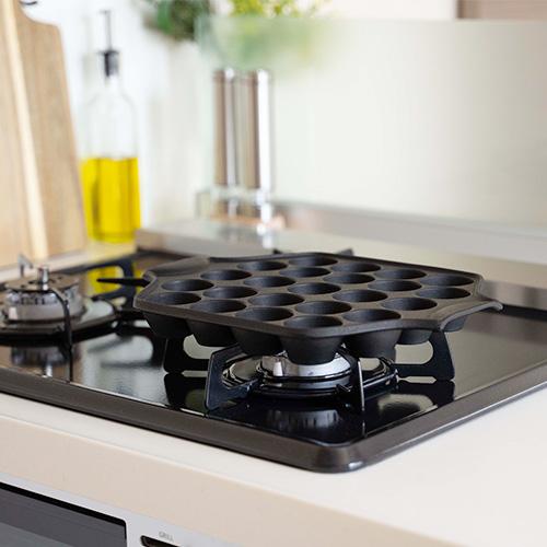 岩鋳 南部 鉄イモノ たこ焼き器 23穴 24025 日本製 100V・200V IH対応
