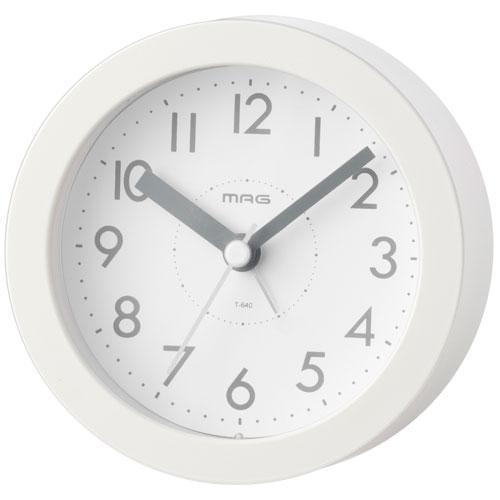 ノア精密 MAG マグ 電子音目覚まし時計 ルント ホワイト T-640 WH-Z