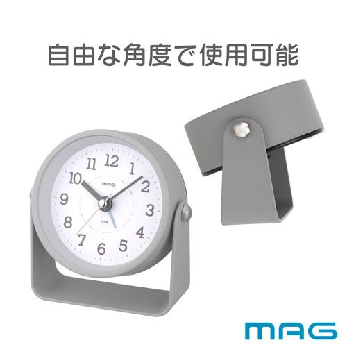 ノア精密 MAG 電子音目覚まし時計 モナカ グレー T-778 GY-Z マグ
