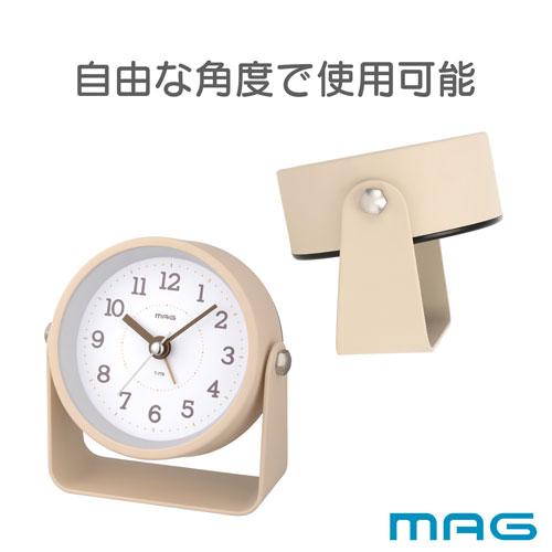 ノア精密 MAG 電子音目覚まし時計 モナカ アイボリー T-778 IV-Z ノア精密 MAG 電子音目覚まし時計 モナカ アイボリー T-778 IV-Z