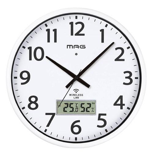 ノア精密 MAG マグ 掛け時計 直径36.8cm ホワイト W820WHZ : webby