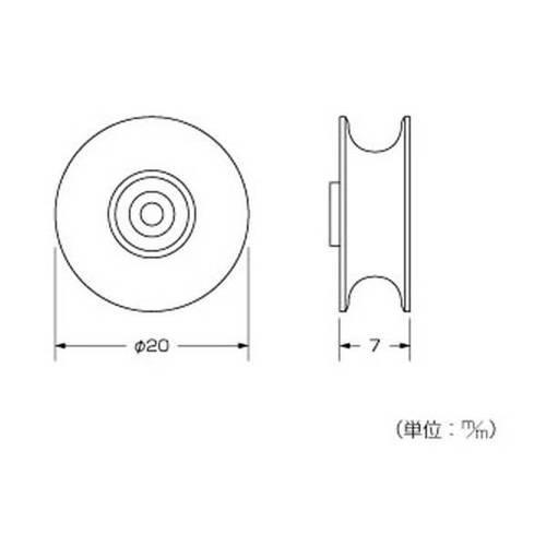 (^^)dさま　確認 ハイロジック 網戸用取替戸車 中芯タイプ戸車ノミ 2個 094488 : webby