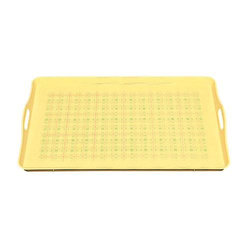 FRP大型配膳トレイ クリーム地/チェック柄 OHT-6240 : webby shop