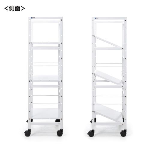 サンワサプライ 高耐荷重ワゴン 3段 ホワイト WG-208_8