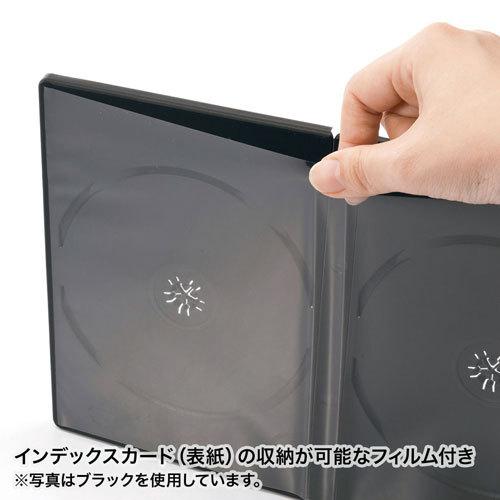 サンワサプライ DVDトールケース 4枚収納 10枚セット クリア DVD-TN4
