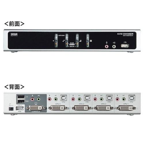 サンワサプライ デュアルリンクDVI対応パソコン自動切替器 4：1 SW