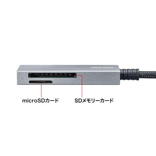 サンワサプライ USB3.2 Gen1 カードリーダー ADR-3MSD2S｜webby｜04