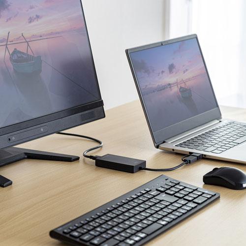 サンワサプライ USB A/Type-C両対応HDMIディスプレイアダプタ 4K/30Hz
