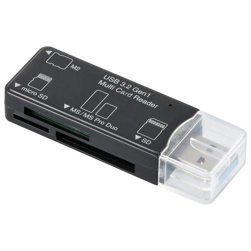 オーム電機 マルチカードリーダー 49メディア対応 USB3.2Gen1 ブラック PC-SCRWU303-K｜webby