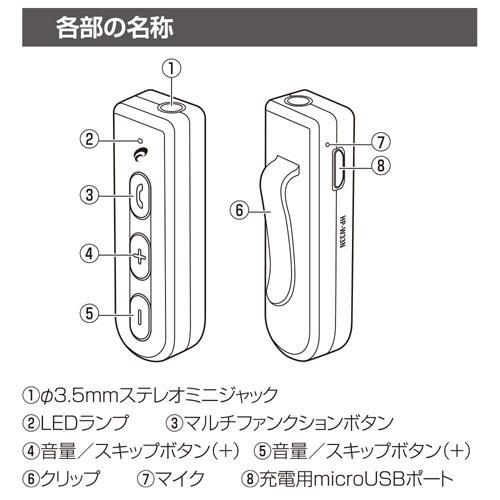 オーム電機 ワイヤレスレシーバー Bluetooth Ver.5.3 HP-W33N : webby