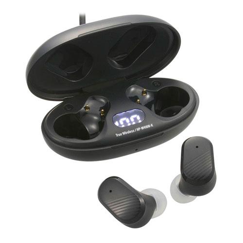 オーム電機 AudioComm 完全ワイヤレスイヤホン ブラック HP-W410N-K