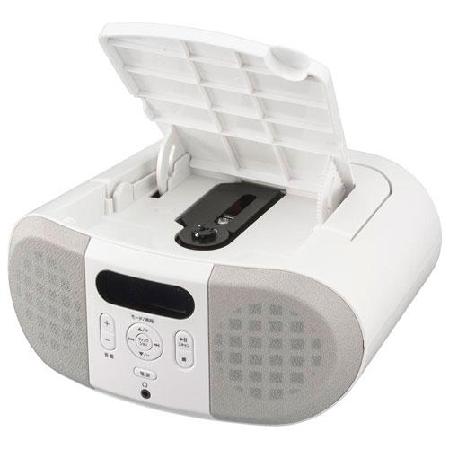オーム電機 AudioComm CDラジオ 2電源対応 白 RCR-230N : webby shop