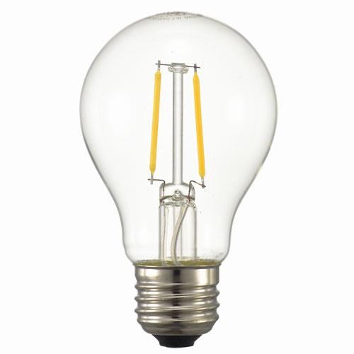 オーム電機 LED電球 フィラメント 一般電球形 E26 20W形相当 クリア
