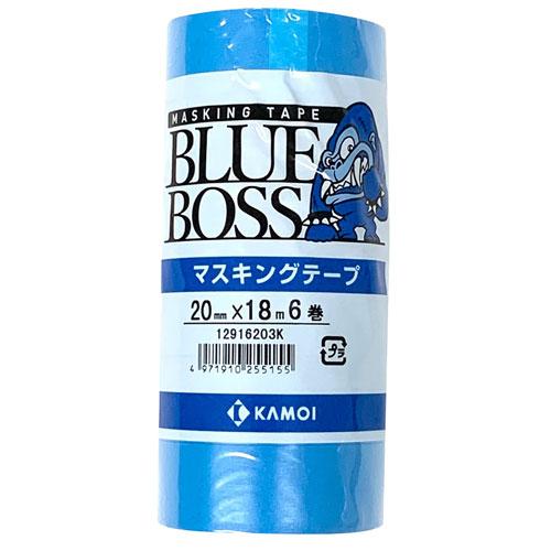 カモ井加工紙 塗装用マスキングテープ BLUE BOSS 20mm×18m 6巻 : webby