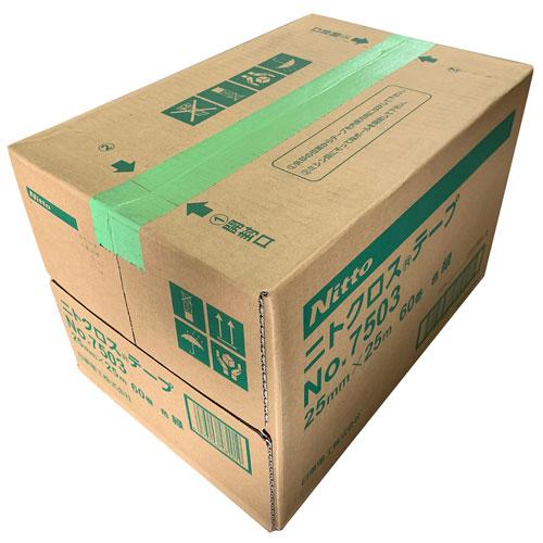 日東電工 ニトクロステープ #7503 25mm×25m 大箱 60売り 緑 : webby 