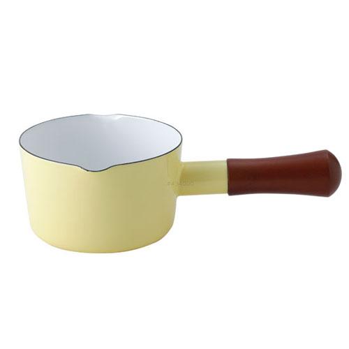 富士ホーロー ナチュール ミルクパン 12cm バターイエロー NA-12M.BY