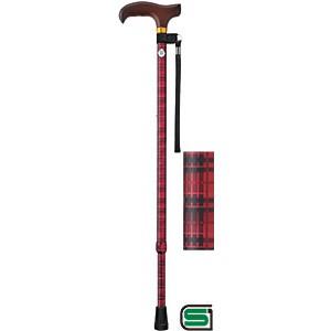 フジホーム ステッキ ベーシック伸縮 S チェックレッド WB3795 : webby