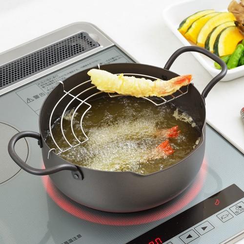 天ぷら鍋 Ih対応 ガス火対応 取っ手付き 移し替え簡単 鍋 おしゃれ 天ぷら 揚げ物 22cm Sj2234 日本製 燕三条 ヨシカワ Webby Shop 通販 Yahoo ショッピング