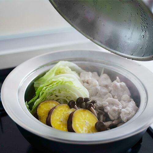 ヨシカワ お鍋にのせて簡単蒸しプレート ドーム型 日本製 蒸し器