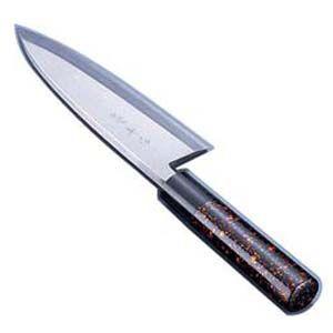 歌舞伎調 和庖丁 忠舟 出刃 21cm 黒金茶 ATD0213