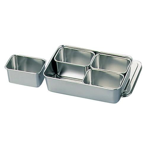 TKG　18-8　保冷ヤクミ入　4ヶ入　薬味入れ　AYK9802 未使用展示品 大屋製作所 18-8プレス 00号用ヤクミ入 4ヶ入角 : webby shop - 通販
