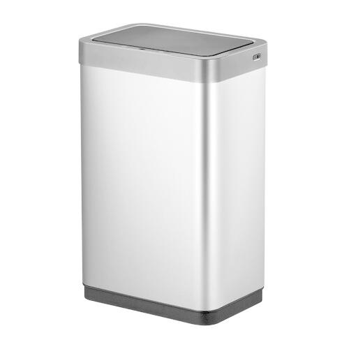 一年保証 EKO自動開封センサーゴミ箱 ミラージュX センサービン 45L シルバー EK9260RMT-45L ダストボックス 45リットル 衛生的 おしゃれ スリム 自動 ふた付き_1