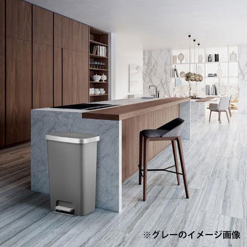 一年保証 EKO ハナステップピン 45L ホワイト ペダル式 キャスター付 EK6266-45L-WH 持ち運び便利 ダストボックス おしゃれ ゴミ箱 プラスチック_1
