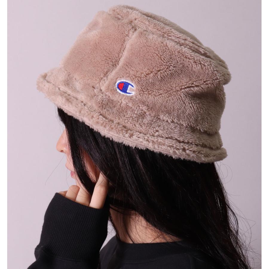 チャンピオン バケットハット フリース ボア レディース メンズ チケットネーム フリーサイズ CHAMPION バケハ 帽子 ハット ロゴ 刺繍 | Champion | 02