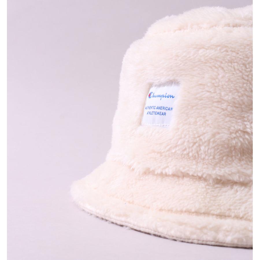 チャンピオン バケットハット フリース ボア レディース メンズ チケットネーム フリーサイズ CHAMPION バケハ 帽子 ハット ロゴ 刺繍 | Champion | 06