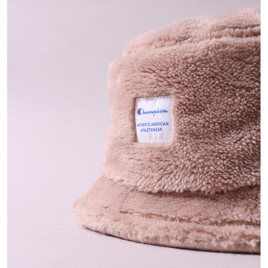 チャンピオン バケットハット フリース ボア レディース メンズ チケットネーム フリーサイズ CHAMPION バケハ 帽子 ハット ロゴ 刺繍 | Champion | 09